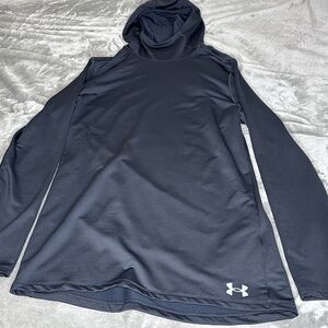 under armour cold gear  fitted hoodie mens large black